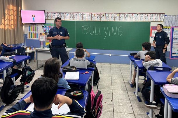 A atividade foi promovida em parceria com a Patrulha Escolar da Guarda Municipal e teve como p&uacute;blico as turmas do 5&ordm; ano