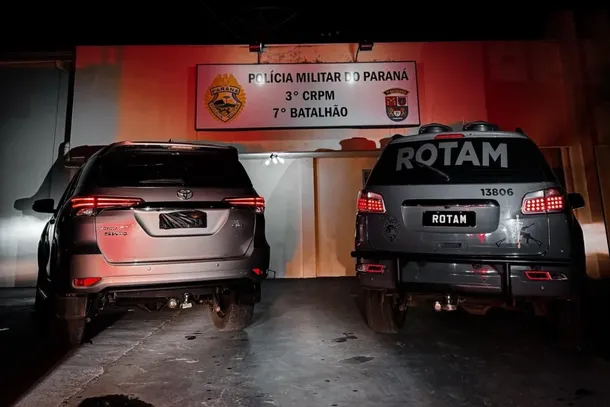 Durante a opera&ccedil;&atilde;o, uma equipe da Rotam recebeu informa&ccedil;&otilde;es sobre o furto de uma Hilux SW4 em Cianorte