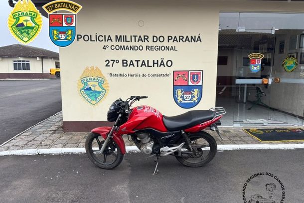 PM recupera motocicleta furtada e apreende tr&ecirc;s adolescentes em Uni&atilde;o da Vit&oacute;ria
