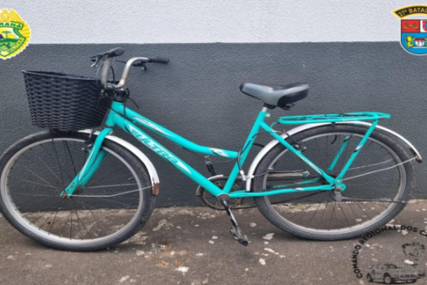 Pol&iacute;cia Militar recupera bicicleta furtada de escola municipal em Uni&atilde;o da Vit&oacute;ria