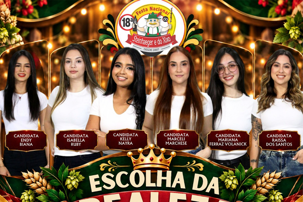 Seis candidatas disputam a realeza da Festa Nacional do Steinhaeger e do Xixo 