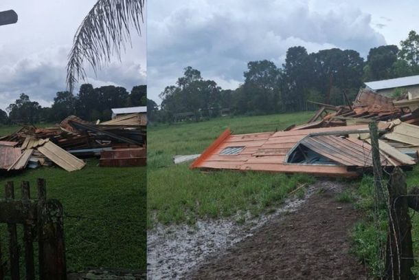 Vendaval derruba igreja centen&aacute;ria no interior de Rebou&ccedil;as