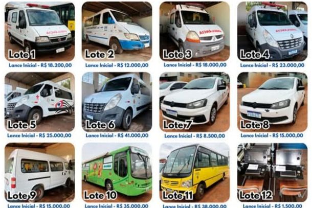Carros da frota municipal em leil&atilde;o 