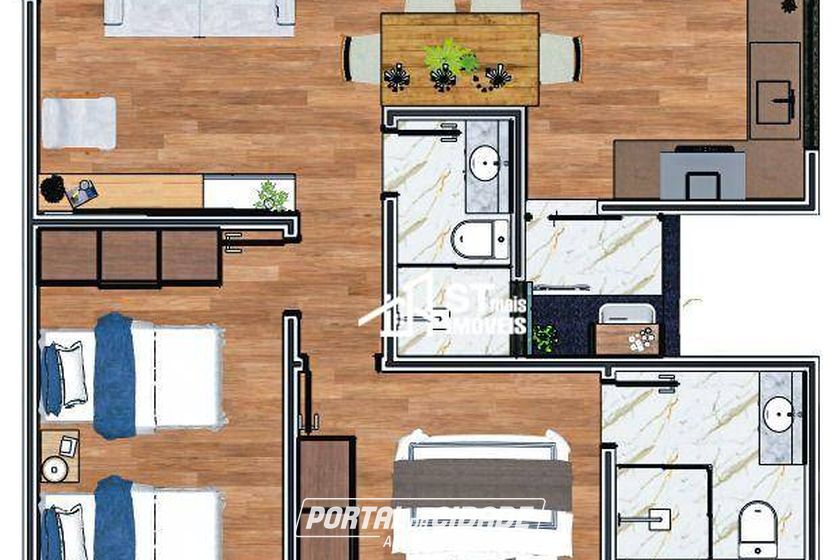 Apartamento &agrave; venda - 72m&sup2; - Jardim Do Lago