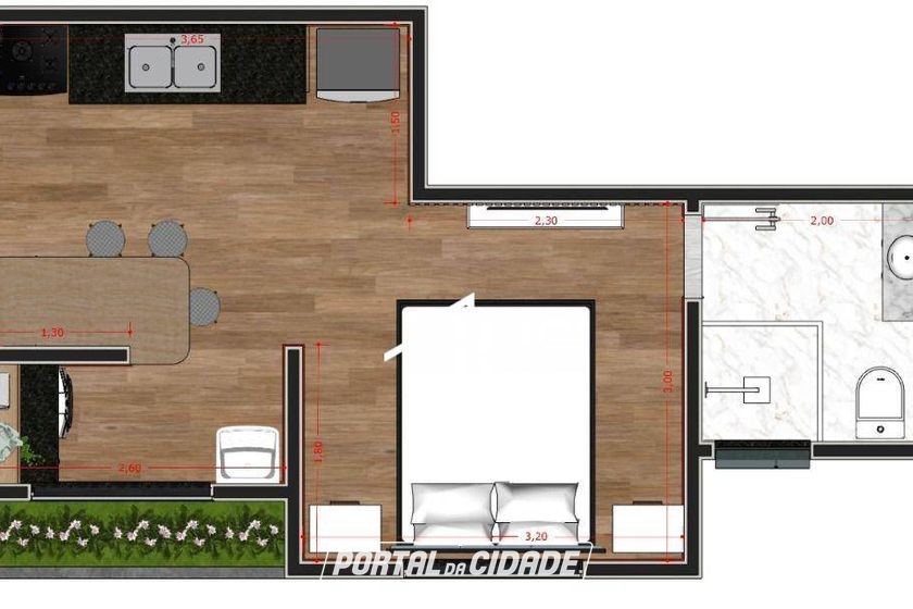 Kitnet &agrave; venda - 35m&sup2; - Jardim do Lago