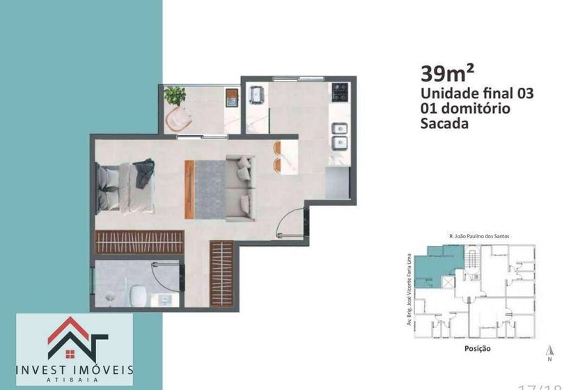 Apartamento &agrave; venda - 60m&sup2; - Centro