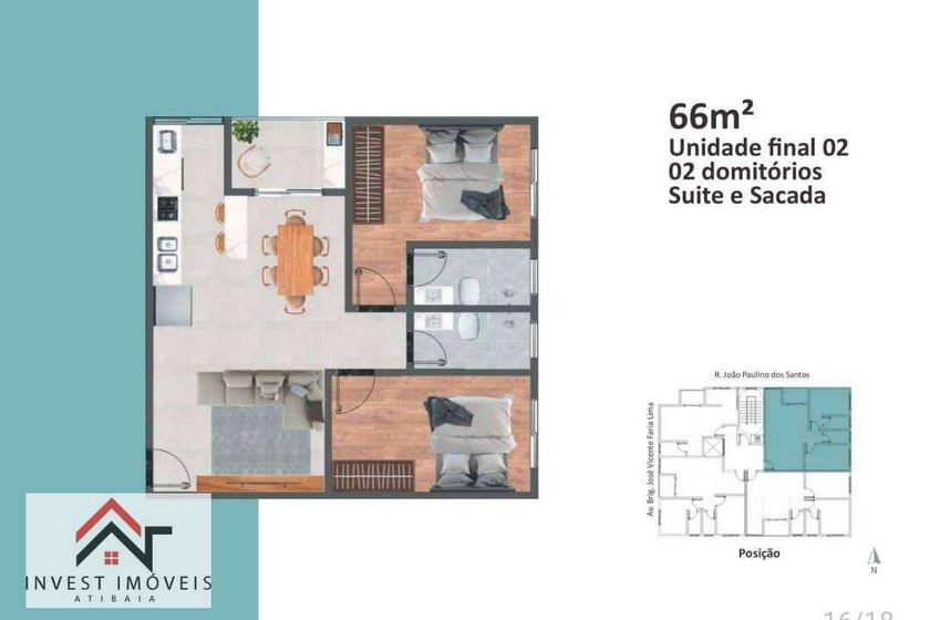 Apartamento &agrave; venda - 39m&sup2; - Centro