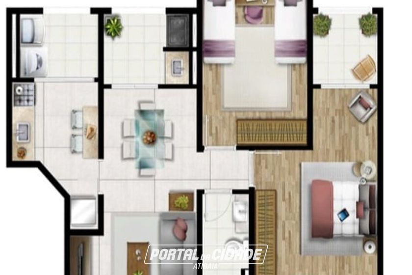 Apartamento &agrave; venda - 65m&sup2; - VILA THAIS