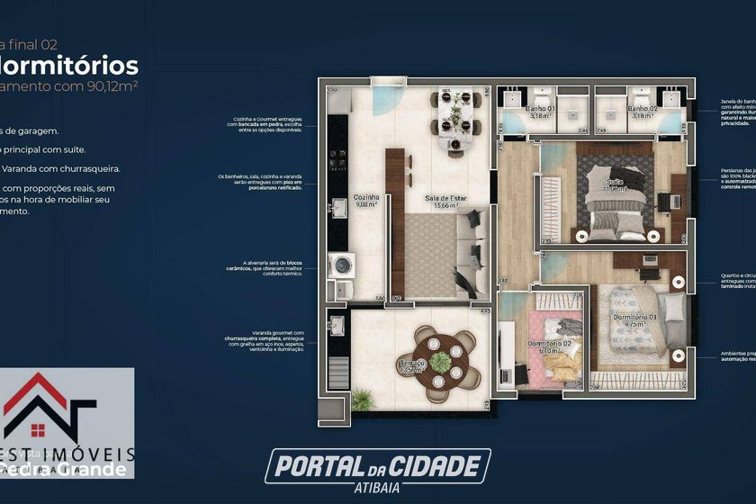 Apartamento &agrave; venda - 78m&sup2; - Vila Gard&ecirc;nia