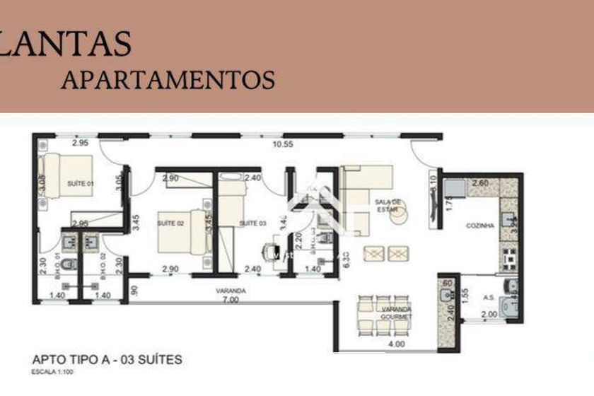 Apartamento &agrave; venda - 65m&sup2; - Centro