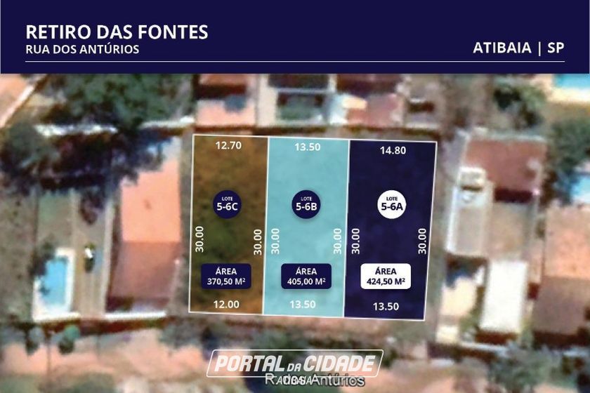 Terreno &agrave; venda - 424m&sup2; - RETIRO DAS FONTES