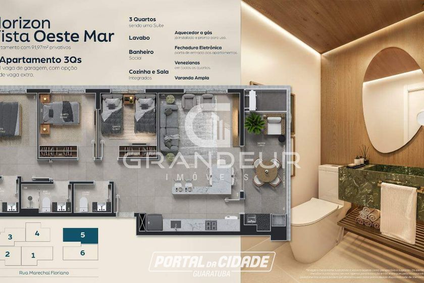 Apartamento &agrave; venda - 74m&sup2; - Centro