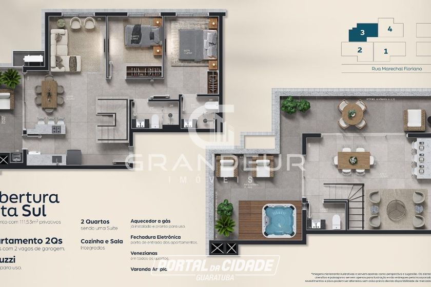 Apartamento &agrave; venda - 74m&sup2; - Centro