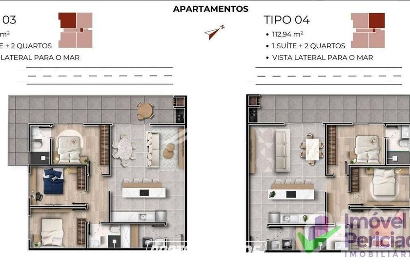 Apartamento &agrave; venda - 112m&sup2; - Pontal do Norte