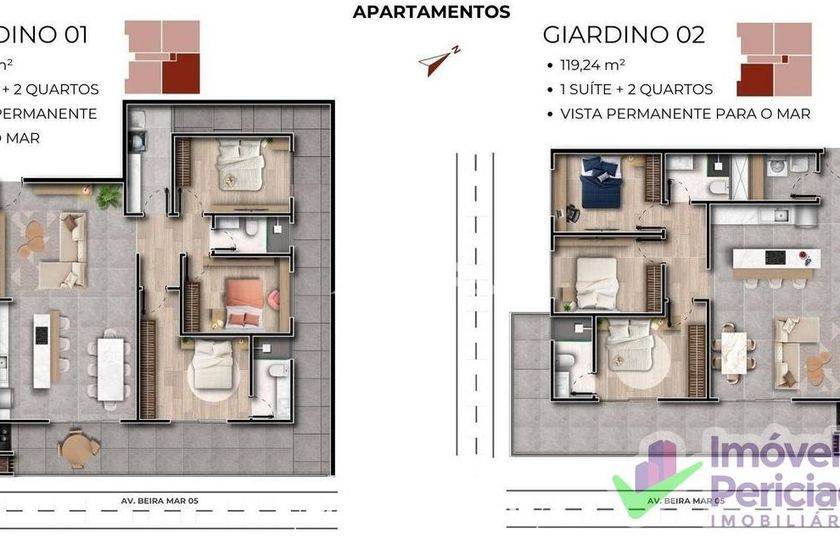 Apartamento &agrave; venda - 112m&sup2; - Pontal do Norte