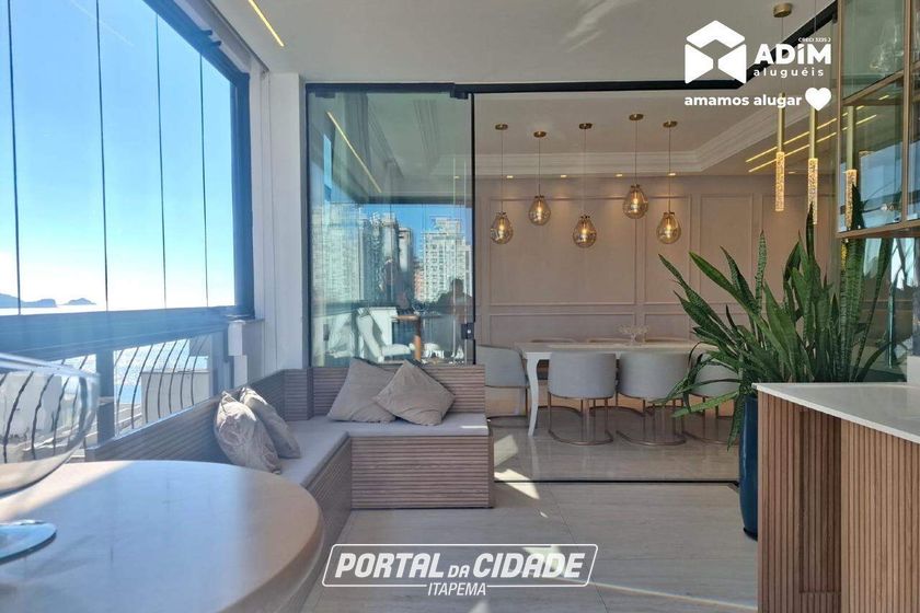 Apartamento para alugar - 127m&sup2; - Meia Praia