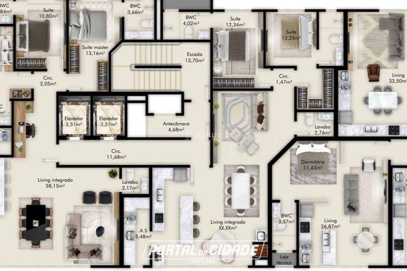 Apartamento &agrave; venda - 108m&sup2; - 