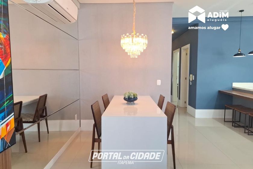Apartamento para alugar - 125m&sup2; - Meia Praia