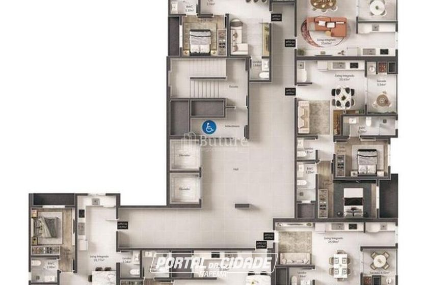 Apartamento &agrave; venda - 70m&sup2; - 