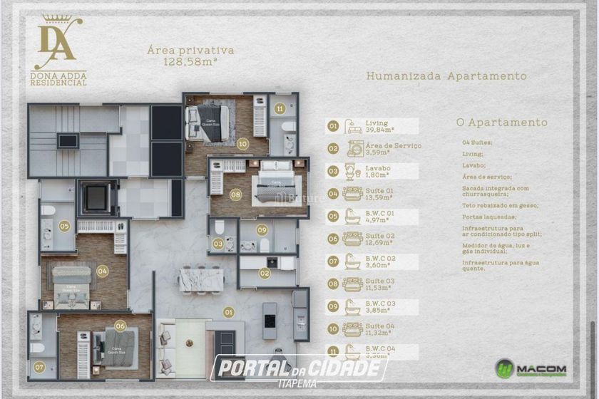 Apartamento &agrave; venda - 130m&sup2; - 