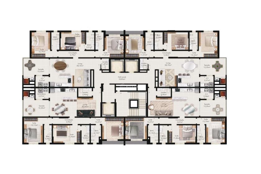 Apartamento &agrave; venda - 124m&sup2; - Andorinha