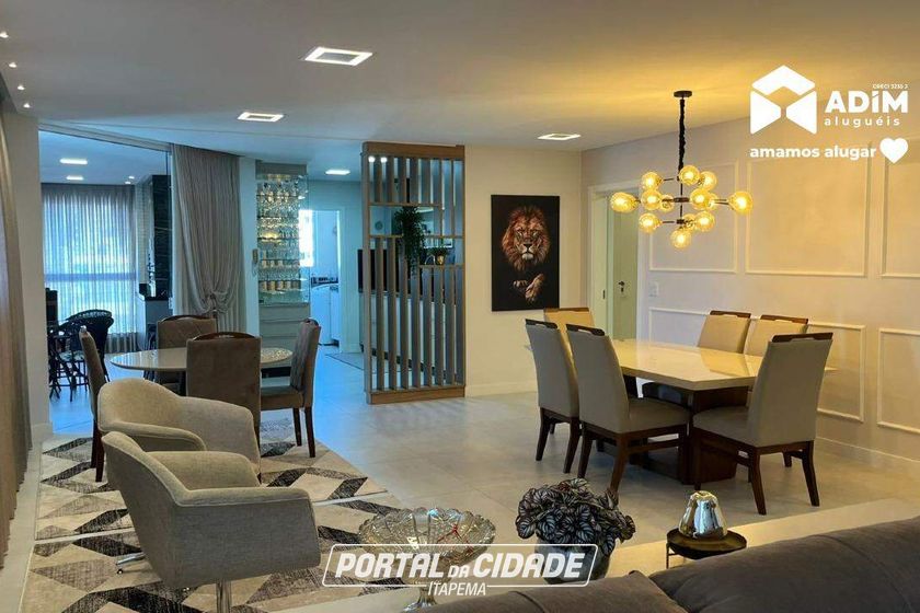 Apartamento para alugar - 200m&sup2; - Meia Praia