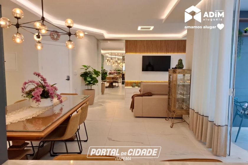 Apartamento para alugar - 132m&sup2; - Meia Praia