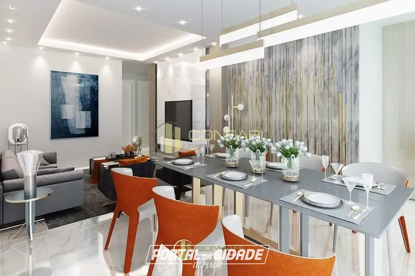 Apartamento &agrave; venda - 126m&sup2; - Meia Praia