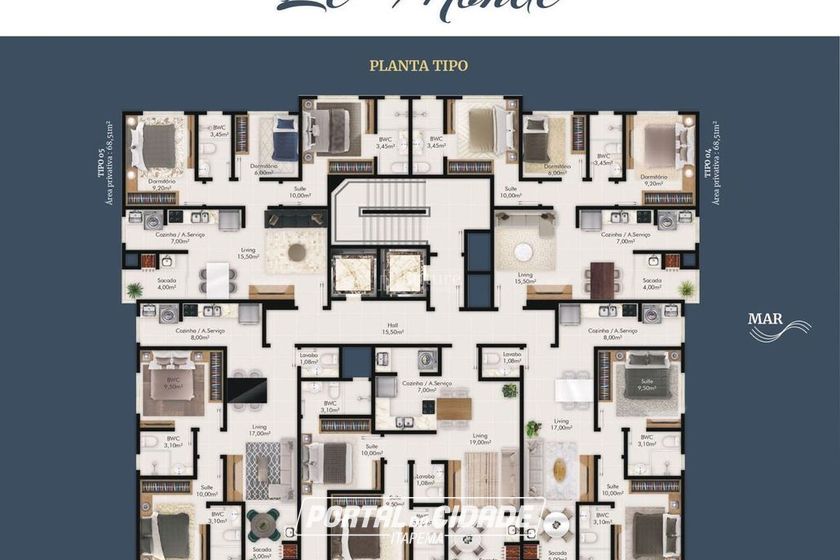 Apartamento &agrave; venda - 69m&sup2; - Morretes
