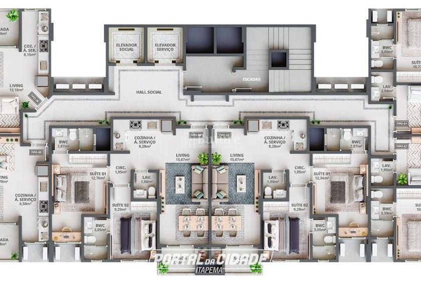 Apartamento &agrave; venda - 70m&sup2; - Casa Branca