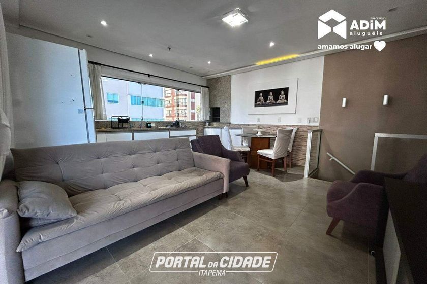 Apartamento para alugar - 100m&sup2; - Meia Praia