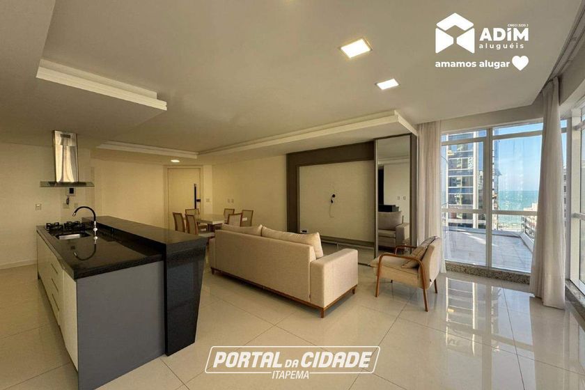 Apartamento para alugar - 190m&sup2; - Meia Praia