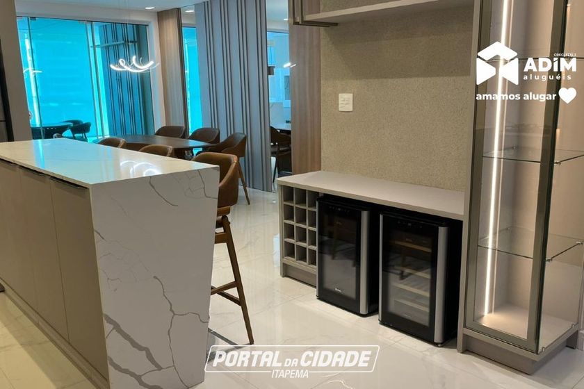 Apartamento para alugar - 160m&sup2; - Meia Praia