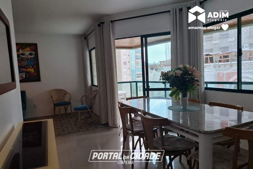 Apartamento para alugar - 140m&sup2; - Meia Praia