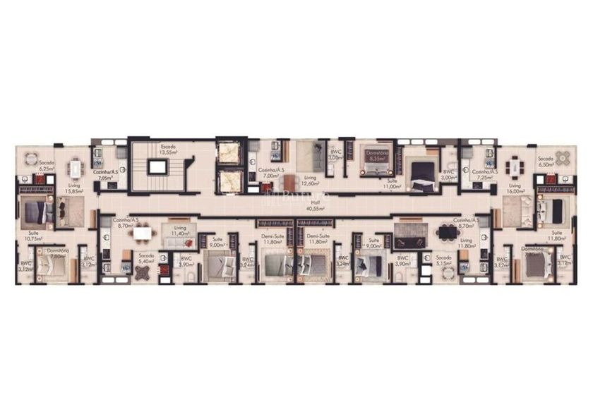 Apartamento &agrave; venda - 57m&sup2; - Morretes