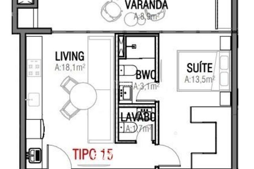 Loft &agrave; venda - 54m&sup2; - Jardim Dourado