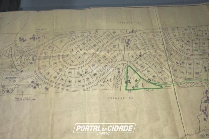 Terreno &agrave; venda - 1260m&sup2; - Canto da Praia