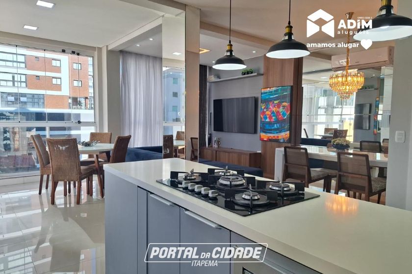 Apartamento para alugar - 125m&sup2; - Meia Praia