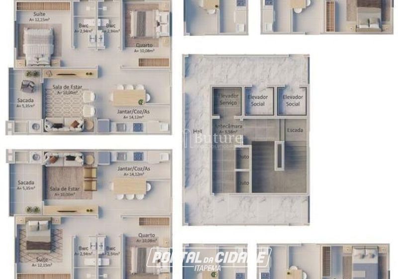 Apartamento &agrave; venda - 65m&sup2; - Morretes
