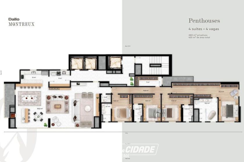 Apartamento &agrave; venda - 172m&sup2; - Centro