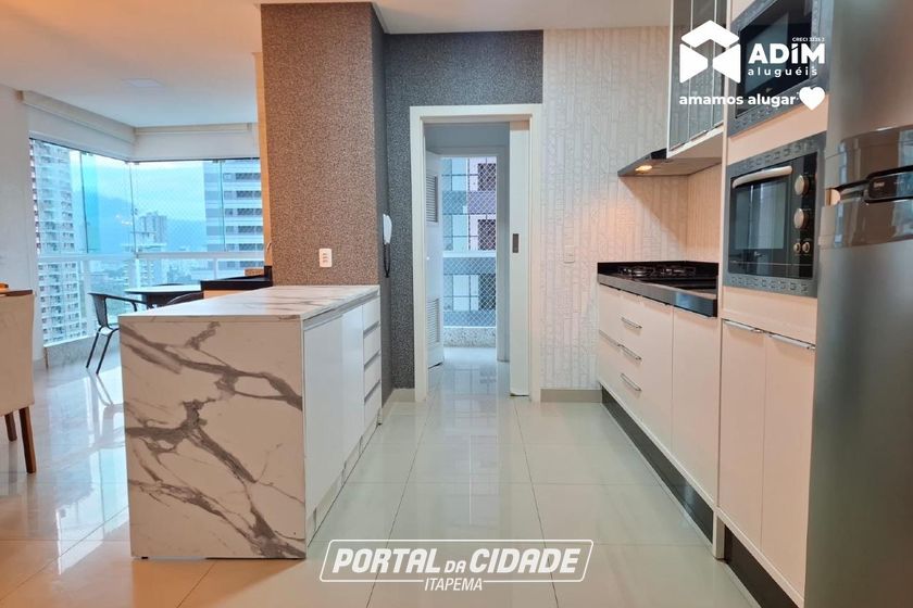 Apartamento para alugar - 134m&sup2; - Meia Praia