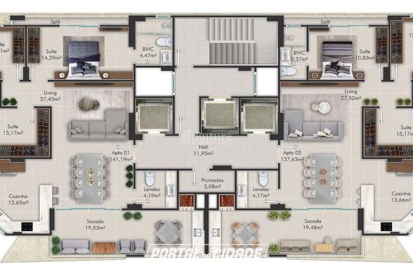 Apartamento &agrave; venda - 138m&sup2; - Andorinha