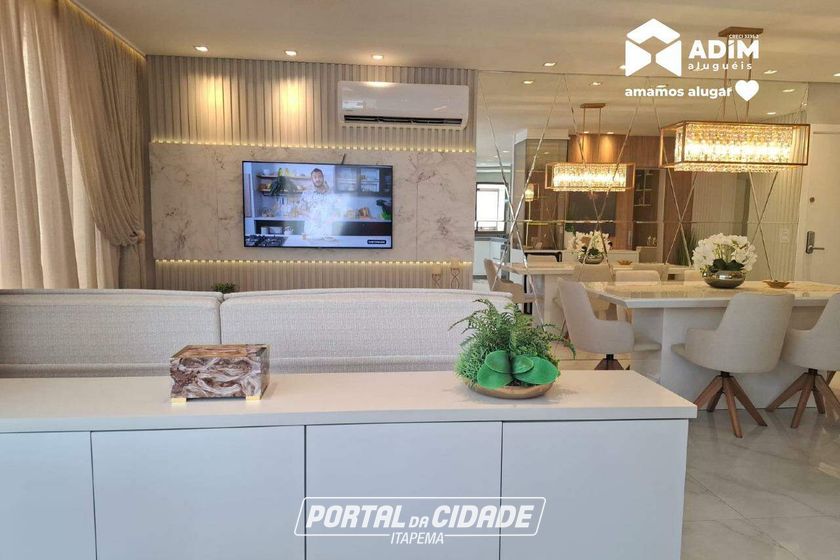 Apartamento para alugar - 145m&sup2; - Meia Praia