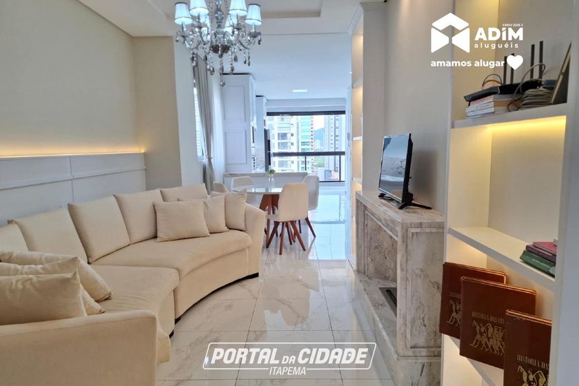 Apartamento para alugar - 93m&sup2; - Meia Praia