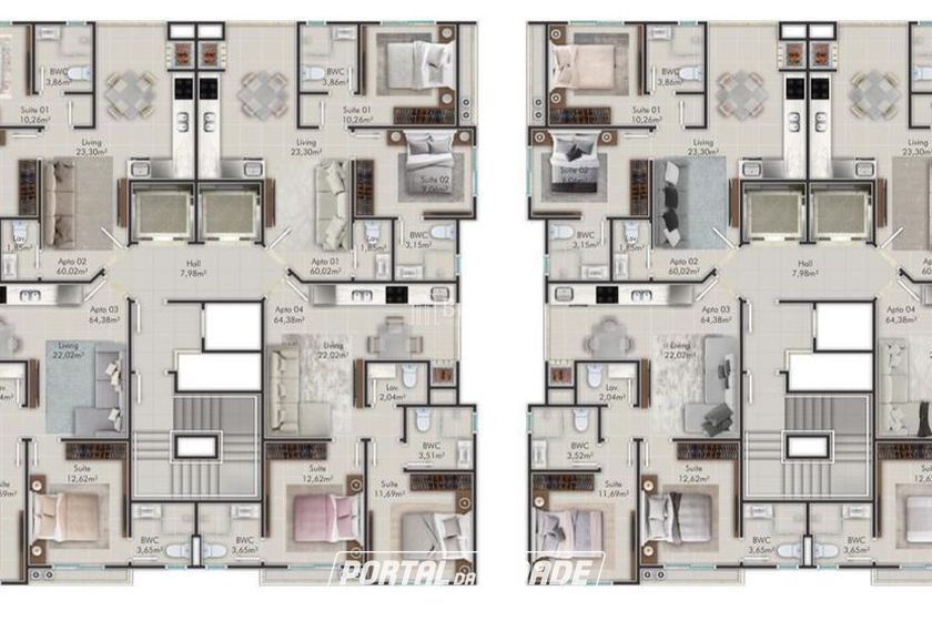 Apartamento &agrave; venda - 60m&sup2; - Morretes