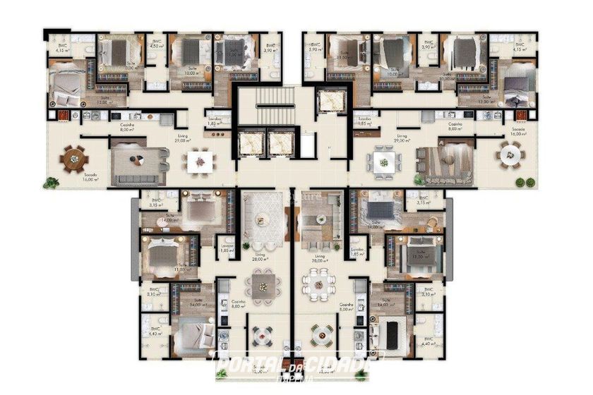 Apartamento &agrave; venda - 140m&sup2; - Canto da Praia