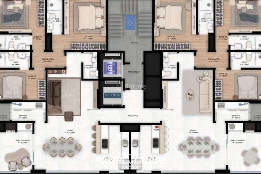Apartamento &agrave; venda - 131m&sup2; - Andorinha