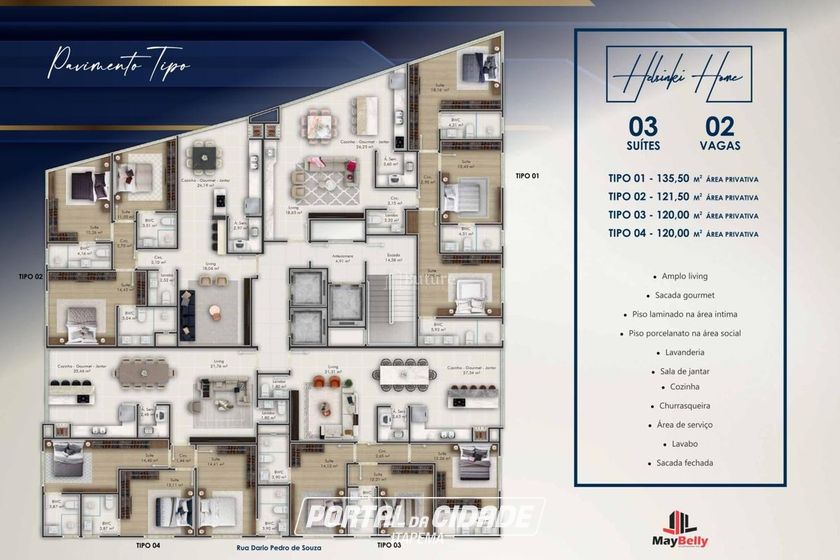 Apartamento &agrave; venda - 120m&sup2; - 