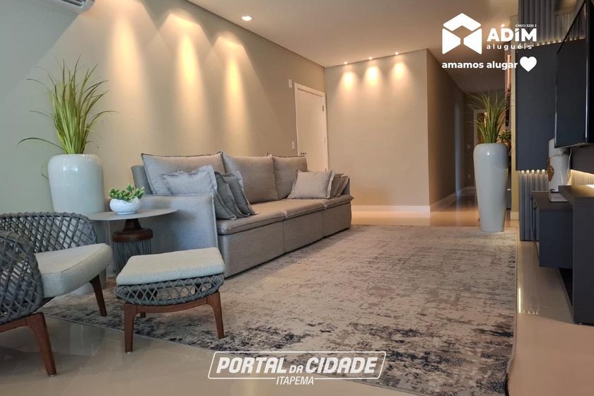 Apartamento para alugar - 142m&sup2; - Meia Praia