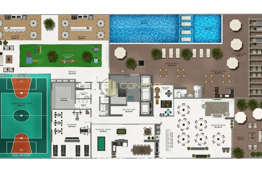 Apartamento &agrave; venda - 146m&sup2; - Meia Praia
